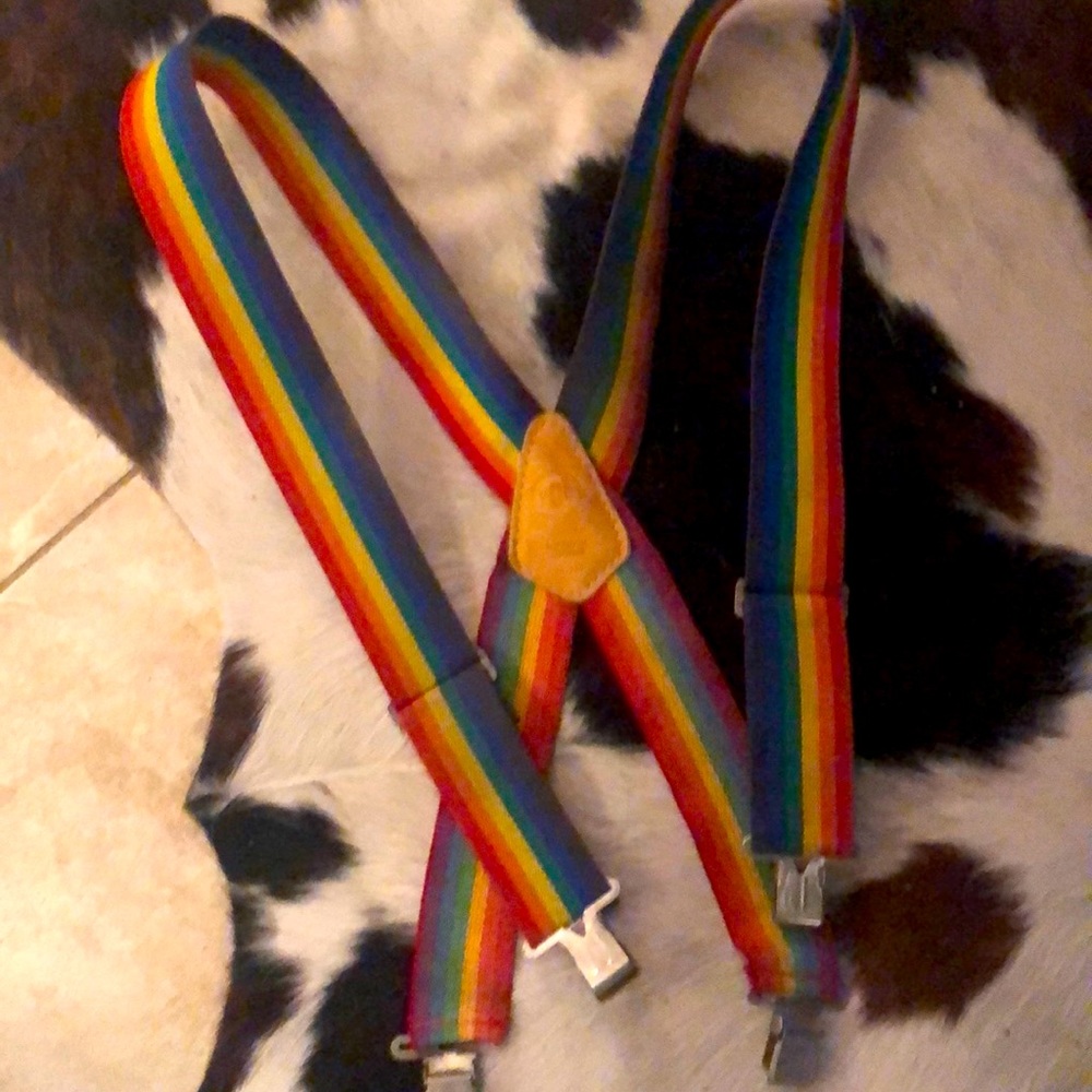 Vintage Proctor Glove Co. Rainbow Suspenders 🏳️‍🌈 👽 perfect for retro vibe